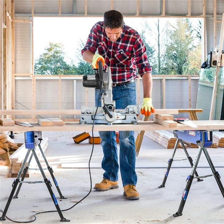 HEAVY DUTY FOLDING ADJUSTABLE SAW HORSE