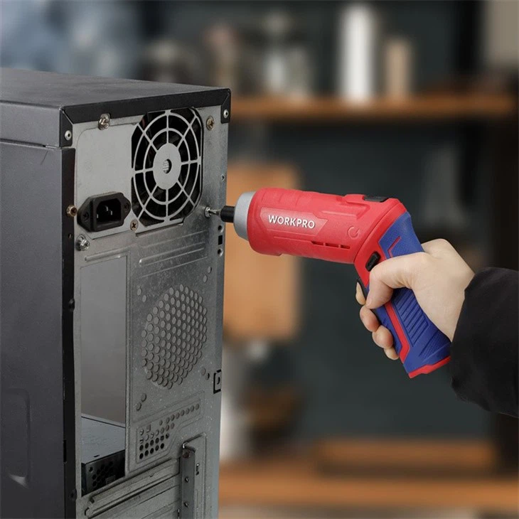 34PC 3.7V LI-ION USB RECHARGEABLE PIVOTING SCREWDRIVER KIT-RED