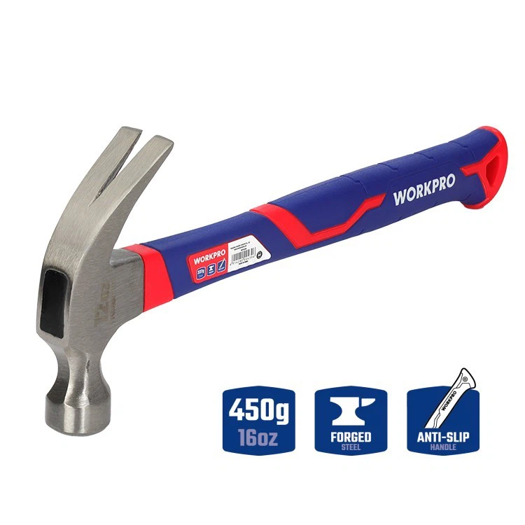 유리섬유 손잡이가 있는 450G(450g(16OZ)) 곡선형 클로 해머