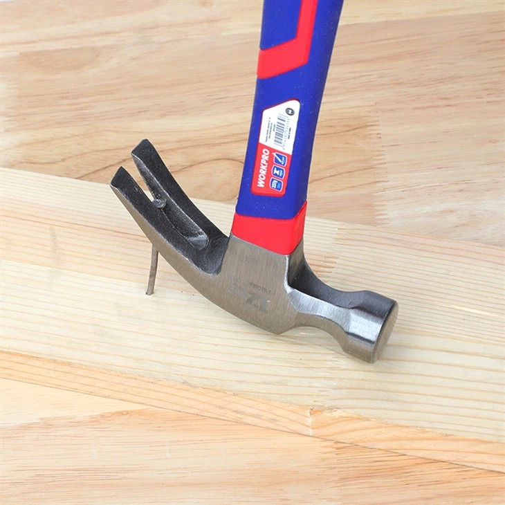 450G (450g (16OZ)) CURVED CLAW HAMMER WITH FIBERGLASS HANDLE